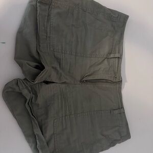 LOFT Dark Green Relaxed Shorts